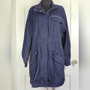 GAP Navy Blue Cotton Utility Jacket Large
